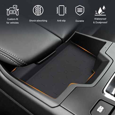 Wireless Protective Charging Mat for Mazda CX5 Accessories 2026 | Silicone Anti-Slip Waterproof Wireless Charging Mat Center Console Interior Accessories Fit for 2026 Mazda CX5 Accessories in Saudi Arabia