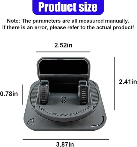 Car Dashboard Phone Holder, 360 Degree Rotatable Anti-Slip Cell Phone Mount, Universal One-Hand Operation Automotive Navigation Bracket for Most Cars, SUVs, Trucks (Black) in Saudi Arabia