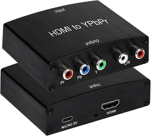 HDMI to Component Converter, HDMI to YPbPr 5RCA RGB + R/L Converter V1.4 with R/L Audio Output Support for MacBook, Blu-Ray, DVD, PS4, DVD, PSP, Xbox 360 in Saudi Arabia