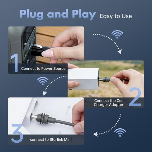 12V Car Adapter for Starlink Mini & Mini X | Step-Up Converter 12V–36V DC, Cigarette Lighter Power Supply for RV, Truck, Boat, and Off-Grid Camping – Stable Power in Kuwait