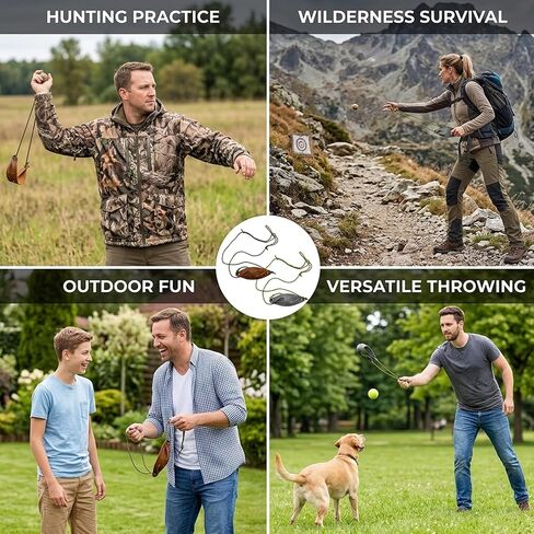 2-Pack for Outdoor Enthusiasts and Dog Owners,Shepherd Sling, Rock Sling for Throwing Practice and Survival Skills in Saudi Arabia