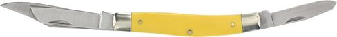 Old Timer 8OTY Yellow Senior 6.9in S.S. سكين جيب تقليدي مع نقطة مشبك 3in، قدم الغنم، شفرة تجسس ومقبض منشار للصيد والتخييم وEDC، متعدد الألوان in Kuwait