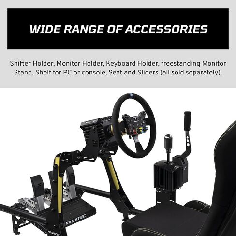 Fanatec Sim Racing CSL Cockpit V1.5 – Strong and Lightweight, Steel-Reinforced Aluminum Frame, Universal Wheelbase Mounting Bracket, GT Driving Position, Easy Assembly – Black in Saudi Arabia