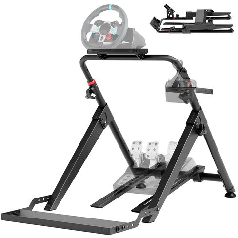 ARES WING Foldable Sim Racing Wheel Stand & Formula GT Cockpit | Compatible with Fanatec, Thrustmaster, Logitech, Moza, and Racing Games for PS5, PS4, Xbox & PC in Saudi Arabia
