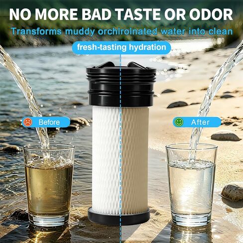 Replacement Water Filter,Fits Katadyn Hiker/Hiker Pro,200 Gallon Capacity | pleated glass-fiber & activated carbon for sediment reduction and taste improvement,ideal for backpacking and emergency kits in Saudi Arabia