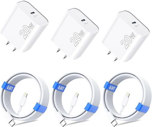USB C Charger Block 20W, Ocupwei PD 3.0 Fast Charging Wall Charger USBC Power Adapter Type C Brick Cube for iPhone 17/Pro/Pro Max/17 Air/ 16/16 Pro/16 Pro Max/15/Plus/Pro/Pro Max [2 Pack] in Kuwait