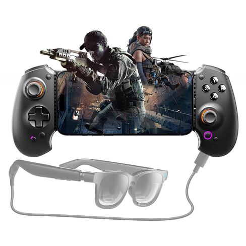 abxylute S9V Full-Size Bluetooth＆Type-C Gaming Phone Controller for Viture Full Range of Eyeglasses, 174" Ultra Sharp Game Display for iPhone 15/16/17, iPad Mini 6/7,Android Tablet,Free Key Mapping＆App in Saudi Arabia