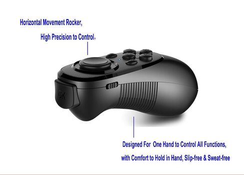VR Remote Controller Gamepad Bluetooth Control VR Video, Game, Selfie, Flip E-Book/PPT/Nook Page, Mouse, in Virtual Reality Headset PC Tablet Laptop iPhone Smart Phone in Saudi Arabia