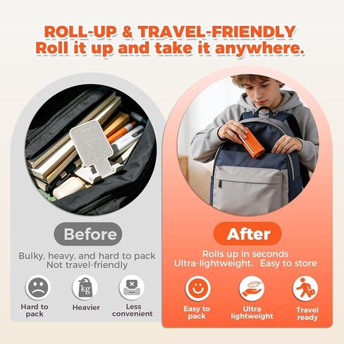 2 Pack Portable Foldable Silicone Aluminum Phone Holder | Flexible Adjustable Bends, Anti-Slip Universal Mobile Phone & Small Tablet Holder for Desk, Airplane, Travel, Office, Home in Saudi Arabia