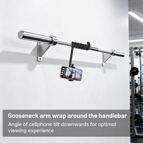 Flexible Phone Holder for Treadmill |Stroller |Wheel |Chair Pole |Stick |Rod |Tube |Shelf | Railing |Cart,35.4" / 90 cm Gooseneck Arm Mount,Compatible with 3.5~7.5" iPhone/LG/Galaxy Smartphone in Saudi Arabia