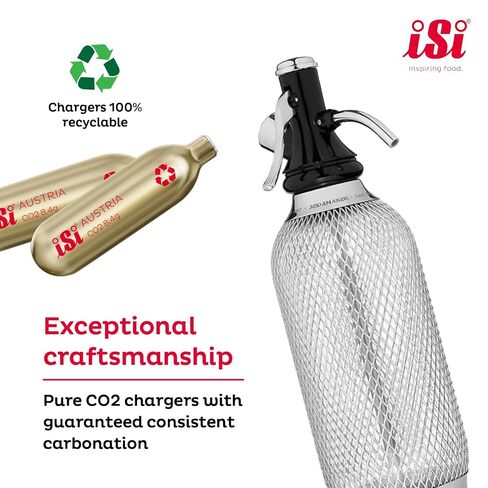 iSi NA North America CO2 Soda Siphon Charger for use with Classic Sodamaker and Soda Siphon, 10 Pack, Gold | Classic Sodamaker, 10 Pack in Saudi Arabia