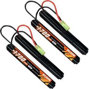 Hilldow 9.6V NiMH Airsoft Battery 1700mAh Rechargeable Battery with Mini TMY Plug RC Battery for Airsoft Guns(2 Pack) in Kuwait