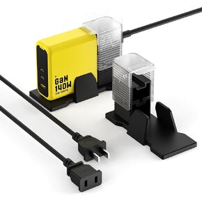 MOSHOU Desktop Bracket for Anker 150W Max USB C Charger Block, Holder Stand Mount, with Adjustable Riser Module Extension AC Power Cord (White) in Saudi Arabia