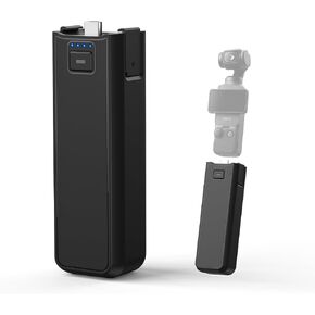 Handle Battery for DJI Osmo Pocket 4, Pocket 3 | Fast-Charging Extension Grip with USB-C Audio/Data Port, Wired Microphone Support, 1/4" Thread Mount in Saudi Arabia