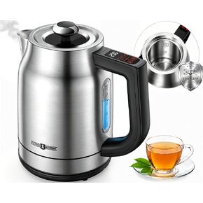 Electric Kettle with Temperature Control, 1.7L 1500W Stainless Steel Tea Kettle, 13 Preset Temperatures, LED Display, Keep Warm 2 Hours, Strix Thermostat, BPA Free Hot Water Boiler for Tea & Coffee in Saudi Arabia