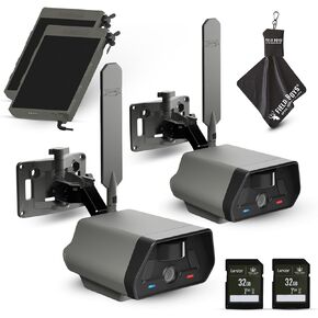 حزمة مكونة من قطعتين من كاميرا TACTACAM Defend Cellular Security - لوحتان شمسيتان + بطاقتان SD من Lexar بسعة 32 جيجابايت - شبكة 4G LTE لا حاجة إلى شبكة WiFi - كاميرا خارجية لاسلكية للممتلكات والمقصورة والمزرعة وموقع العمل in Saudi Arabia