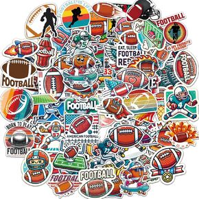100 Pcs Football Stickers for Kids, Football Party Favors | 100 Unique Football Designs, Waterproof Vinyl, Ideal for Bottles, Helmets, Party Favors, and Gifts, Removable Without Residue in Saudi Arabia