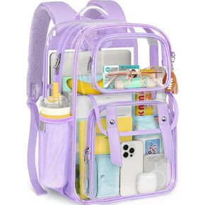 Clear Backpack Heavy Duty Transparent Bookbag, PVC See Through Backpack with Comfort Shoulder Straps for College Work Travel in Saudi Arabia