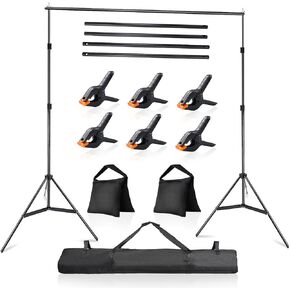Photo Video Studio 10x7Ft (WxH) Adjustable Background Stand Backdrop Support System Kit with Carry Bag in Saudi Arabia