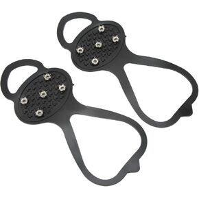 5 Teeth Crampons for Enhanced Grip | Heavy-duty rubber, stainless steel nails, for ice fishing, hiking, compatible with boots in Saudi Arabia