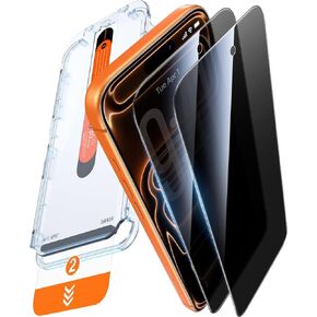 DIMONCOAT Top 9H++ Glass 2 Pack for iPhone 17 Pro Max Screen Protector | 13FT Drop Tested, Stronger Edge Protection, Military-Grade Armor, Case Friendly, Easy Installation, Bubble-Free, Anti-Scratch in Saudi Arabia