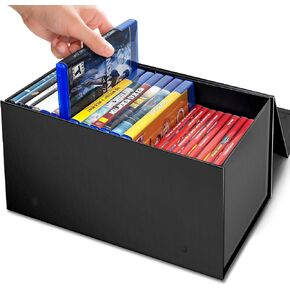 Blu Ray Video Holder, Video Game Storage Box Store 20 Cases, DVD and Blu Ray Case Media Storage Organizer in Saudi Arabia