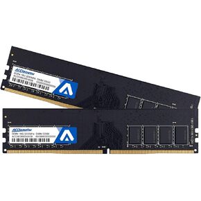 Acclamator DDR4 RAM 32GB (2x16GB) 3200MHz PC4-25600 XMP CL18 1.35V 288-pin وحدة ذاكرة الكمبيوتر المكتبي مع مبدد حرارة أبيض مناسب للألعاب والعمل المكتبي in Kuwait