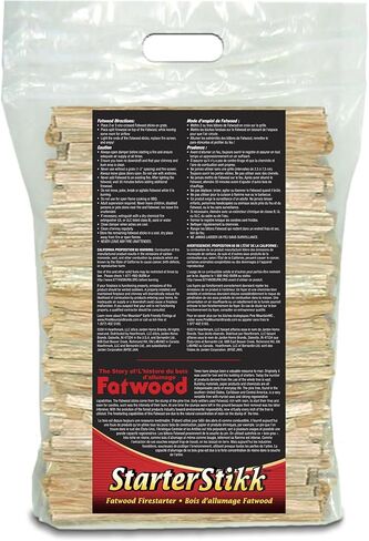 Pine Mountain, Fatwood StarterStikk, Natural Firestarting Sticks for Campfire, Fireplace, Wood Stove, Fire Pit, Indoor & Outdoor Use, 10 Pound in Saudi Arabia