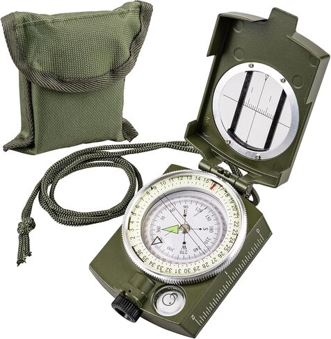 Compasses，Hiking Compass for Survival with ，Waterproof Durable and Pocket-SizedTactical Survival Compass with Lanyard，Climbing Biking Exploring Geology, Outdoor Activities in Saudi Arabia