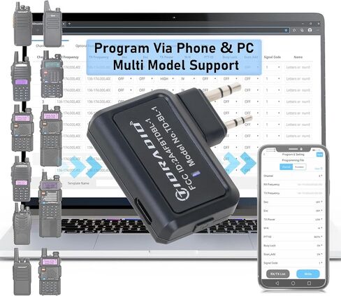 TIDRADIO Ham Radio Wireless Programmer Adapter BL-1:APP & PC BT Programming in Saudi Arabia