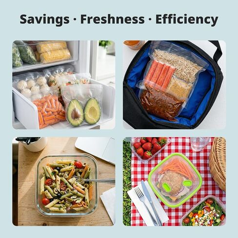 AIRMSEN 1-Step Vacuum Sealer for Food, 6-in-1 Fully Automatic Vacuum Sealer, Built-in Cutter & External Hose Storage, 12" Wide Sealing Strip, Dry & Moist Modes for Food Preservation in Saudi Arabia