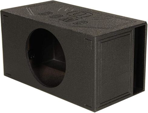 Q Power Q Bomb Series 15 Inch Ported Car Subwoofer Sub Box Enclosure with Single Vented Chamber Design and Black Bed Liner Spray Finish, Black | 3.85 Cu Ft, Ported, 3/4" MDF, Made in USA, 37Hz Tuning, Gold Terminals, Weather Resistant, 12.5" Mounting Dept in Saudi Arabia