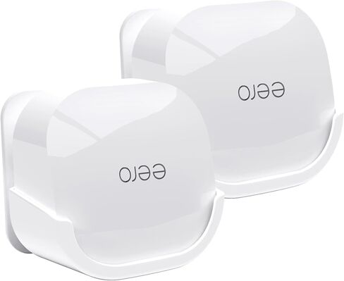 2Pack Wall Mount Holder for eero 6 Plus 6+ and eero 6 Router Mesh Wi-Fi System,Wall Mount Stand Bracket for eero 6 Plus and eero 6 tri-Band Mesh,Wall Bracket for eero 6+ Extender Router Wire Organizer in Saudi Arabia