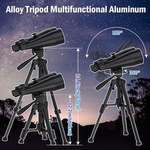 20x80 Astronomy Binoculars for Adults | HD Optics,Bak4 Prism,Low Light Vision for Moon Observation,Wildlife Watching,Waterproof,Tripod,Tripod Adapter,Carrying Case in Saudi Arabia