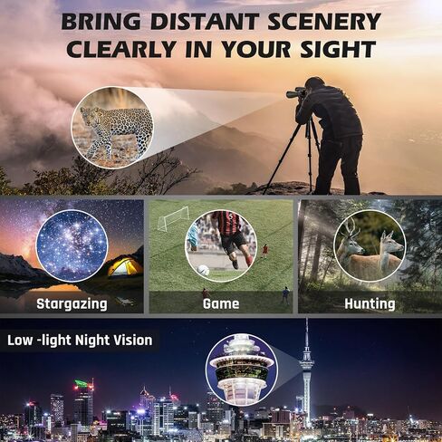 18x70 Professional Astronomy Binoculars for Adults | 70mm Large Aperture,HD Stargazing Binoculars, BAK4 Prism FMC Lens, Waterproof, Low Night Vision,Tripod & Phone Adapter in Saudi Arabia