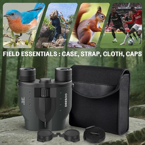 25x32 Compact Bird Watching Binoculars, High Powered for Adults Kids | BAK4 FMC Optics for Cruise Ship, Low Light for Camping Hiking, Eyeglass Friendly for Men Women, Small Size for Travel in Saudi Arabia
