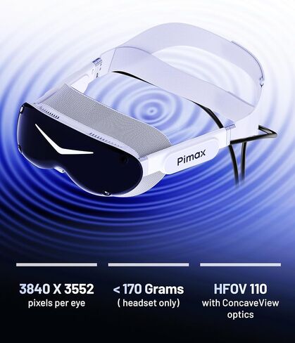 Pimax Dream Air Slam VR Headset-3840 x 3552 Per Eye, 110° FOV with Pimax's ConcaveView Optics, Virtual Reality PC VR Headset + with Controllers in Saudi Arabia