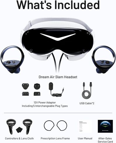 Pimax Dream Air Slam VR Headset-3840 x 3552 Per Eye, 110° FOV with Pimax's ConcaveView Optics, Virtual Reality PC VR Headset + with Controllers in Saudi Arabia