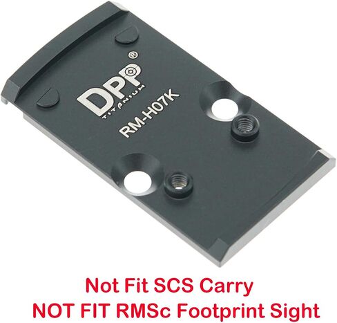 DPP Titanium Optic Adapter Plate for RMR Cut Slide Without Thread Post, Compatible with Holosun 407K/507K/EPS/EPS Carry/RomeoZero and Osight K/S/SE in Saudi Arabia