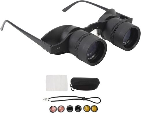 Binocular Glasses, 10X Zoom Opera Glasses with Polarized Lens Handsfree Adjustable HD Optical Outdoor Fishing Binoculars Telescope for Fishing Bird Watching in Kuwait
