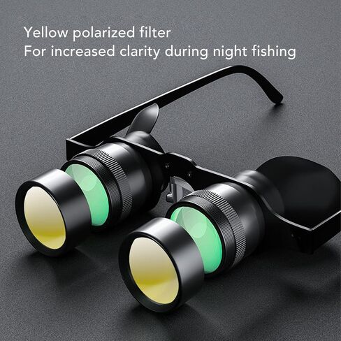 Binocular Glasses, 10X Zoom Opera Glasses with Polarized Lens Handsfree Adjustable HD Optical Outdoor Fishing Binoculars Telescope for Fishing Bird Watching in Kuwait
