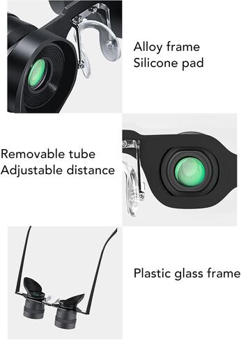 Binocular Glasses, 10X Zoom Opera Glasses with Polarized Lens Handsfree Adjustable HD Optical Outdoor Fishing Binoculars Telescope for Fishing Bird Watching in Kuwait