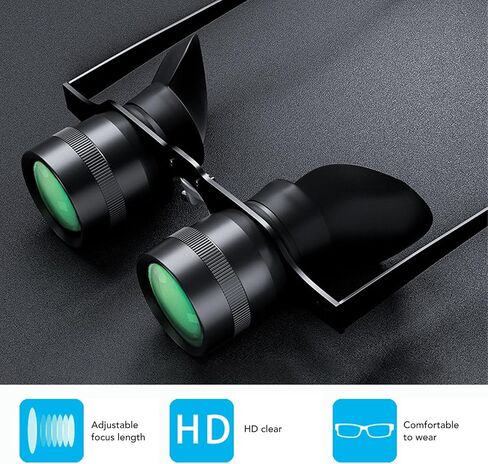 Binocular Glasses, 10X Zoom Opera Glasses with Polarized Lens Handsfree Adjustable HD Optical Outdoor Fishing Binoculars Telescope for Fishing Bird Watching in Kuwait