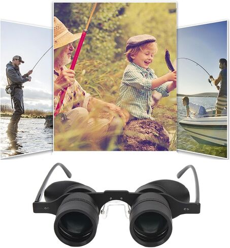 Binocular Glasses, 10X Zoom Opera Glasses with Polarized Lens Handsfree Adjustable HD Optical Outdoor Fishing Binoculars Telescope for Fishing Bird Watching in Kuwait