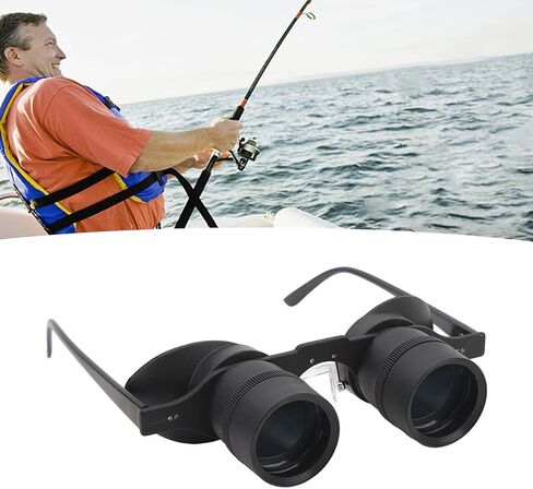 Binocular Glasses, 10X Zoom Opera Glasses with Polarized Lens Handsfree Adjustable HD Optical Outdoor Fishing Binoculars Telescope for Fishing Bird Watching in Kuwait