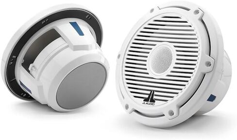 JL Audio M6 Series 7.7" Marine Coaxial Speakers w/ Gloss White Classic Grille - M6-770X-C-3GW [010-03498-00] in Saudi Arabia