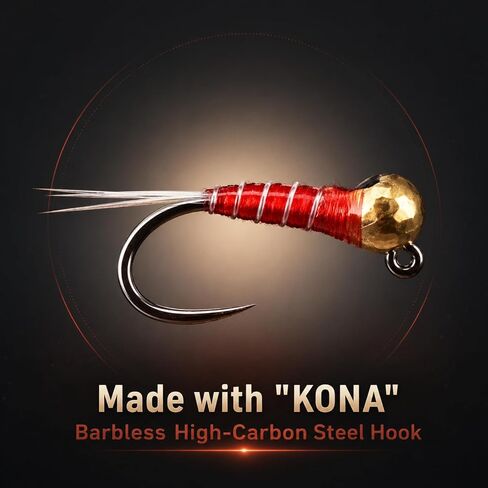 Tungsten Bead Perdigon Nymphs, 36PCS Fast Sinking Euro Nymph Flies Assortment, 12 Colors #14/#16/#18 Barbless Jig Head Flies for Smallmouth Bass, Trout & Grayling in Saudi Arabia