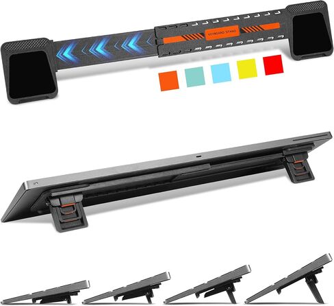 MEKASS Computer Keyboard Stand for Desktop, Adjustable Keyboard Riser | Extendable Holder, Non Slip, Ergonomic Office Desk Accessories for Flat-Back Keyboard Only (Orange) in Saudi Arabia
