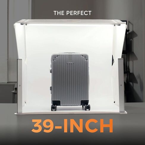 ORANGEMONKIE Foldio4 Portable Photo Studio Light Box, 39" Shooting Space, 120W High-CRI LED Lighting, 4-Channel Dimming Control, Front Halo Bars, Top Hole, Magnetic Quick Setup for Product Photography in Kuwait