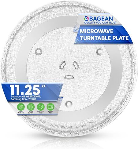 Microwave Plate Replacement 12.5" for GE WB39X10003 Samsung DE74-20015G Microwave Glass Plate - Rotating Glass Microwave Turntable Plate Oven Spinning Dish Tray For Better Reheating and Cooking in Kuwait